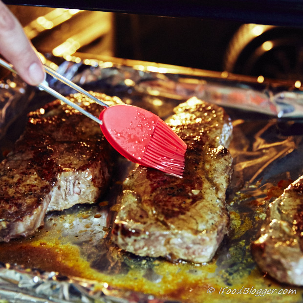 Perfect steak cooked indoors on the stove? Absolutely! The best way to cook a steak indoors is to start with pan searing and finish in the oven. The steak will be perfectly caramelized a=on the outside and tender inside.Easy to follow instructions.
