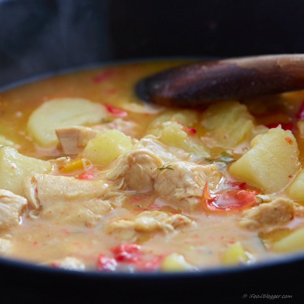 Super easy crock-pot chicken stew.