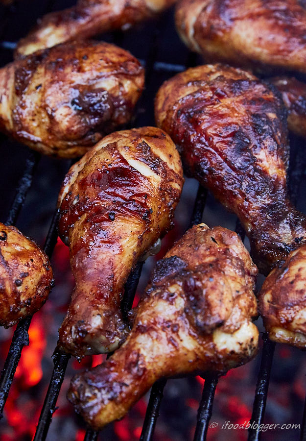 Simple ingredients, simple to make, the best spicy BBQ-style grilled chicken drumsticks recipe ever. For best results marinate chicken drumsticks overnight and up to 24 hours before grilling.