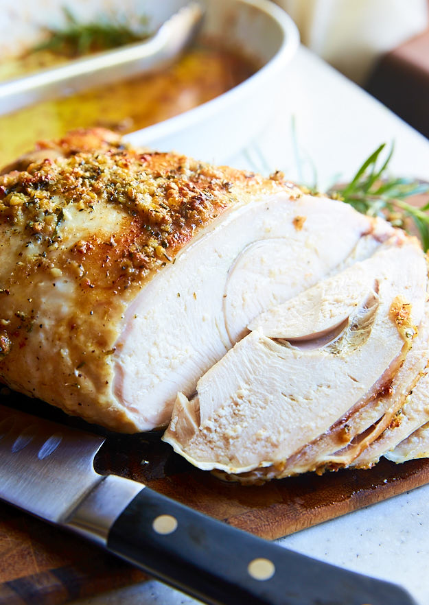 Roasted Turkey Breast with Garlic, Butter and Herbs IFOODBLOGGER