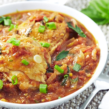 This chicken stew is packed with tender, juicy pieces of chicken and savory vegetables. It's absolutely delicious, and easy to make in just under an hour.