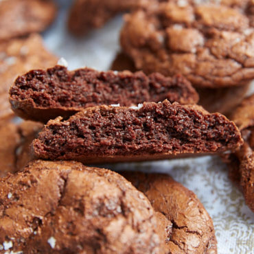 Salted Chocolate Rye Cookies