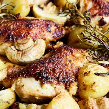 Oven Roasted Chicken Breast with Potatoes and Mushrooms - i FOOD Blogger