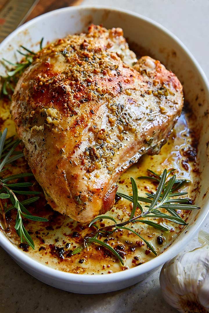 roasted turkey breast with herbs