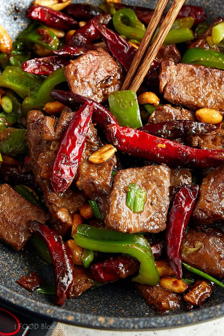 Kung Pao Beef (Traditional Recipe) - i FOOD Blogger