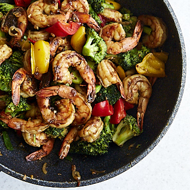 Szechuan Shrimp with Broccoli and Peppers - i FOOD Blogger