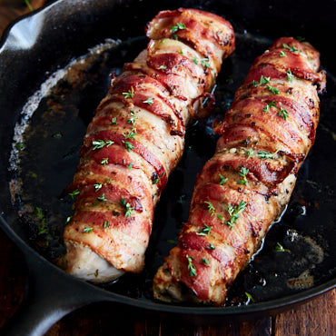 Pan-Seared Bacon-Wrapped Pork Tenderloin Recipe