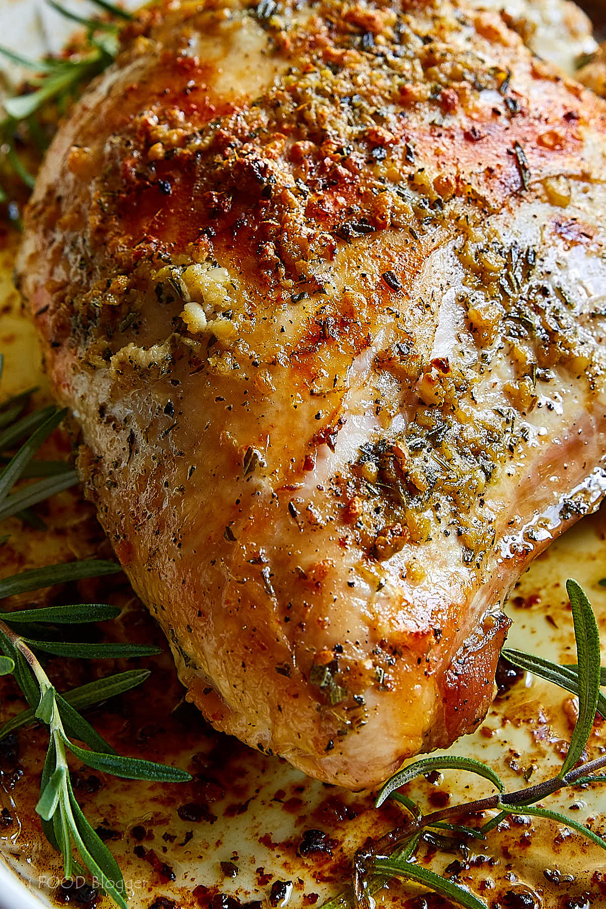 Roasted Turkey Breast with Herb Infused Butter - i FOOD Blogger