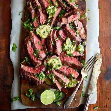 Pan-Fried Skirt Steak with Chili Butter - IFOODBLOGGER.COM