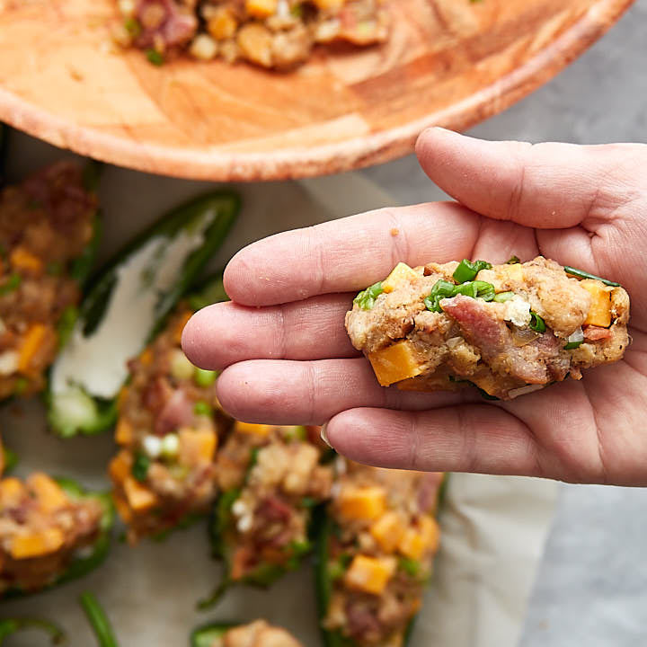 Supreme Baked Jalapeno Poppers - Stuffing Peppers