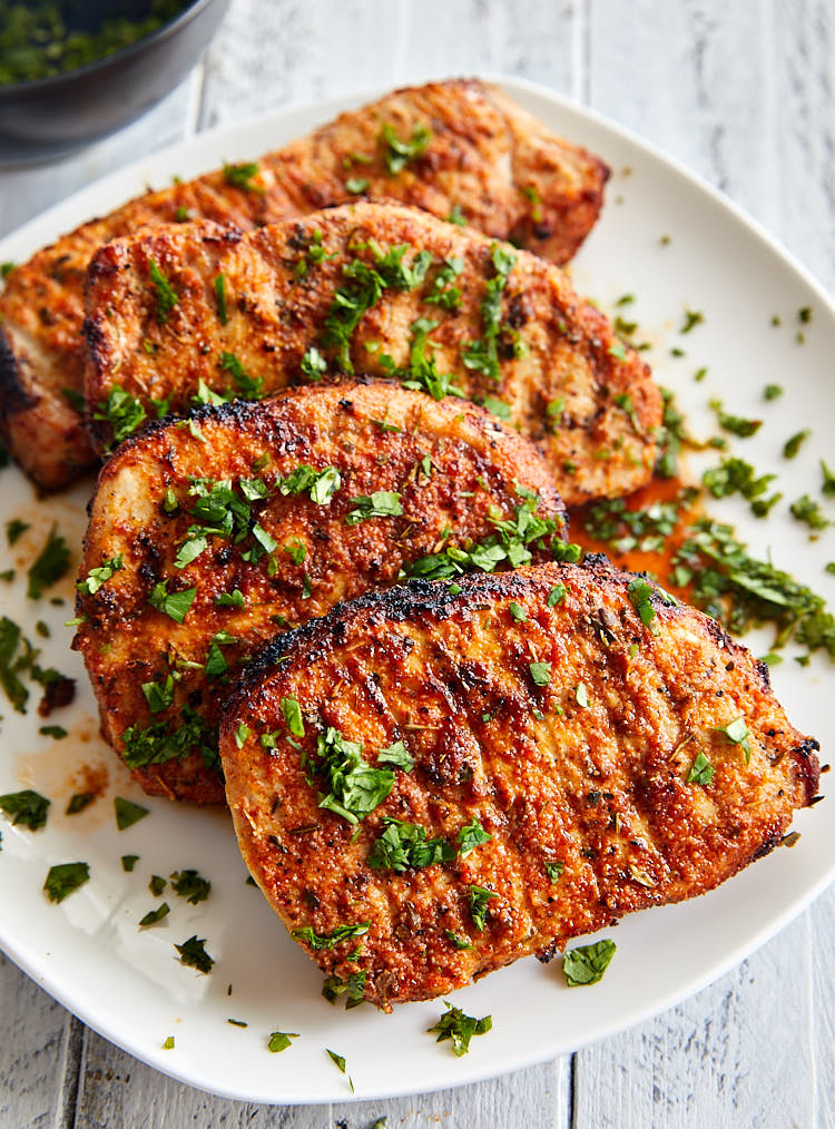 Creole Broiled Pork Chops - i FOOD Blogger