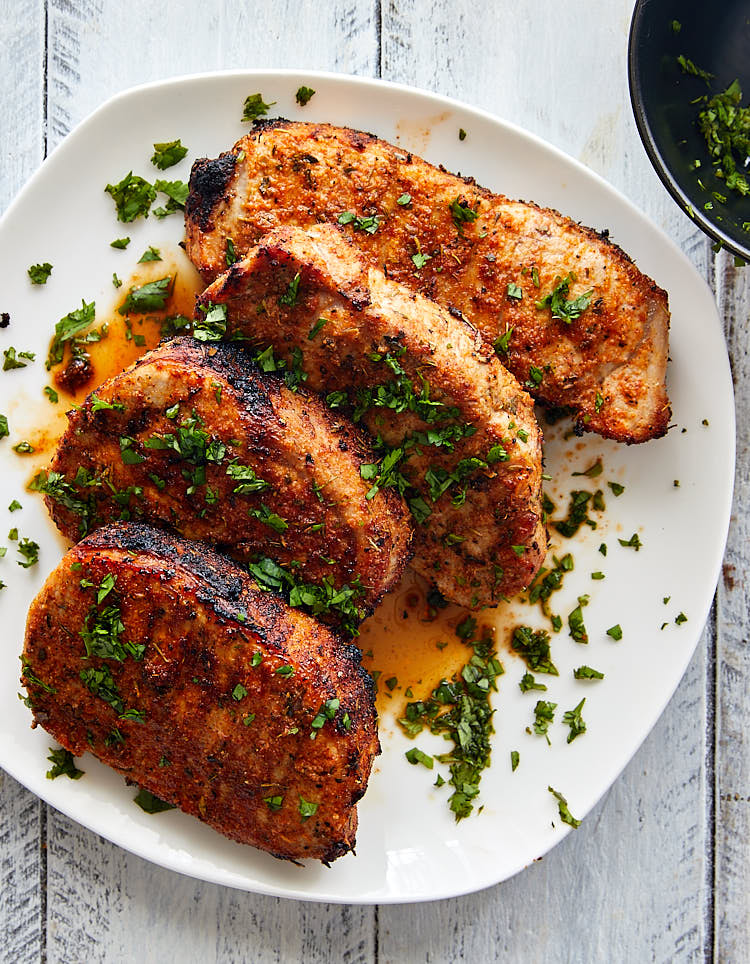 broiled pork chops