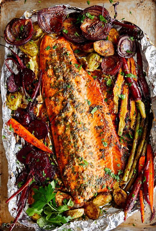 Baked Honey Garlic Steelhead Trout - i FOOD Blogger