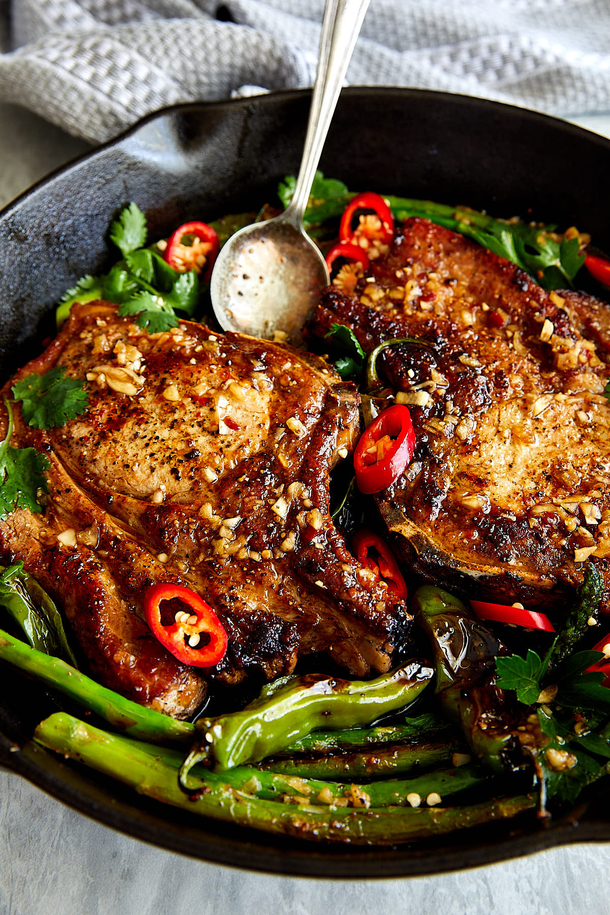 Pan-Fried Pork Chops with Maple Lime Vinaigrette - i FOOD Blogger