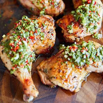 Grilled Chimichurri Chicken Legs | ifoodblogger.com