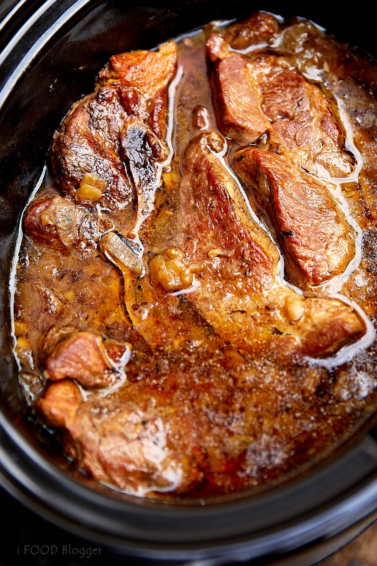 Rustic Slow Cooker Country-Style Pork Ribs - i FOOD Blogger