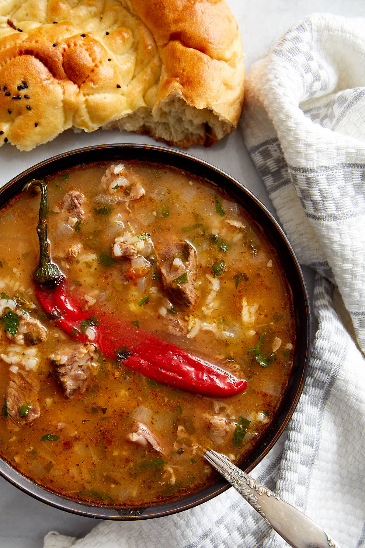 beef soup kharcho (classic version)