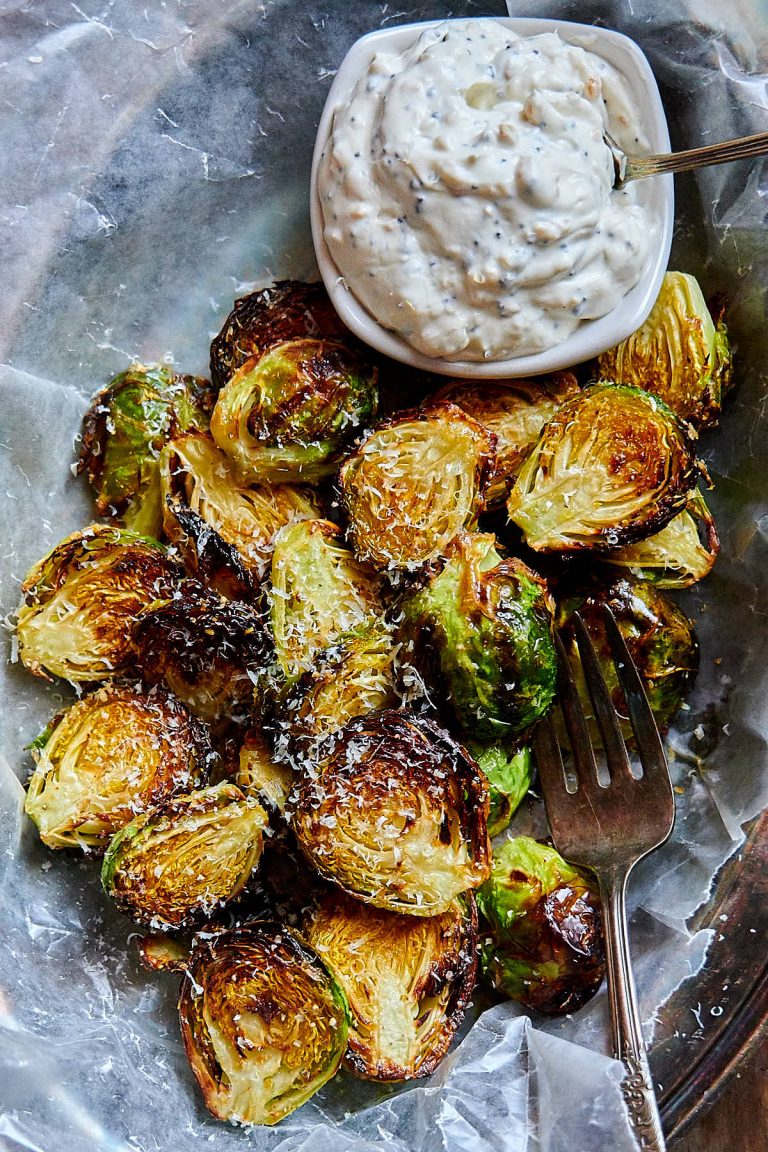 Crispy Air Fried Brussels Sprouts - i FOOD Blogger