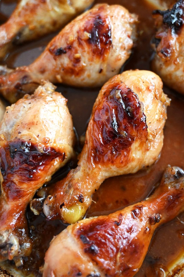 Honey Garlic Baked Chicken Drumsticks - i FOOD Blogger