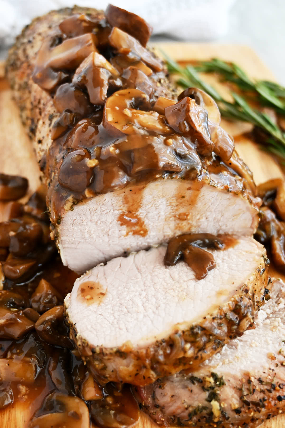 The Ultimate Pork Loin Roast with Mushroom Sauce - i FOOD Blogger